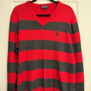 Red and gray men’s Express Sweater